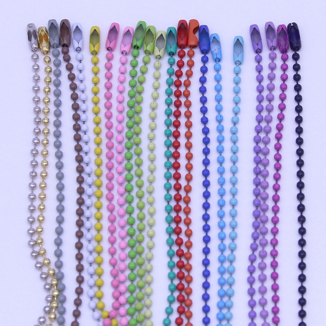 컬러 군번줄 열쇠고리 부자재, 21.검정, 1개