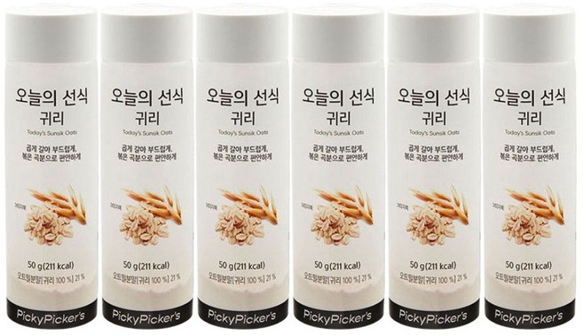 오늘의선식 귀리, 6개, 50g