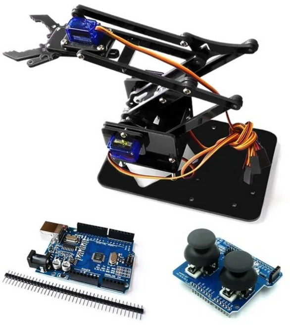 아두이노 메이커 학습용 아크릴 기계식 암 로봇 조작기 클로 DIY 키트 로봇 4 DOF 조립 해제, sg90 uno rocker, 1개