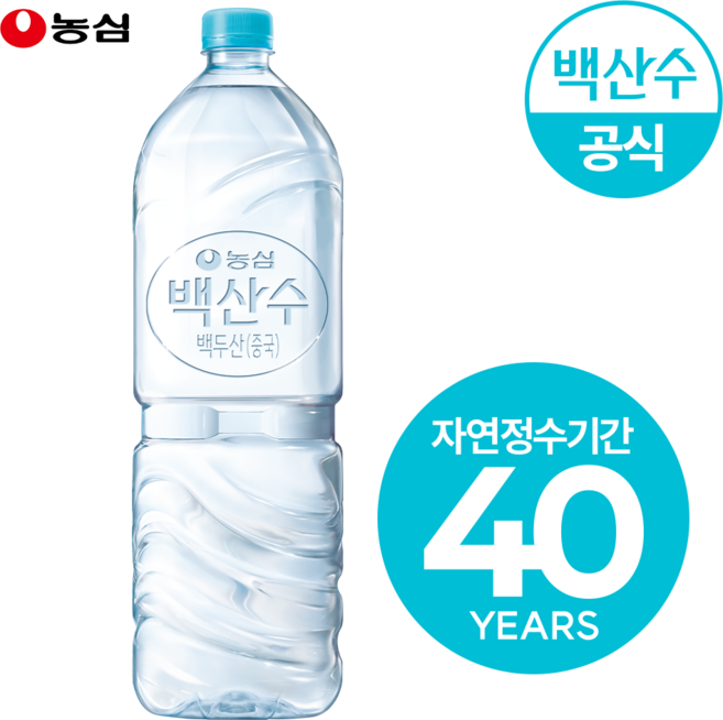 농심 백산수 무라벨 생수, 2L, 60개