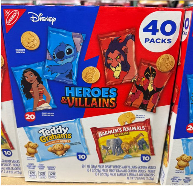 Nabisco Heroes And Villains 나비스코 디즈니 히어로 앤 빌런 스낵, 1개, 1.12kg