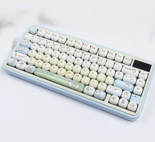 하치 PBT 키캡 열승화 MOG 프로파일 윤곽 MX 호환 61/64/68/87/96/104/108 배열 지원, BOX