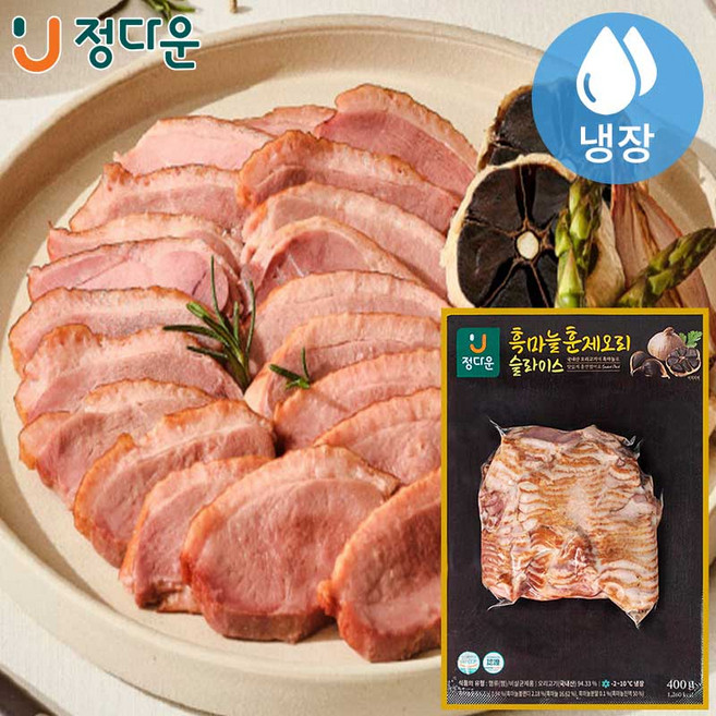 바이오푸드몰_정다운 흑마늘 오리훈제 슬라이스, 1개, 400g