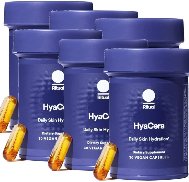 리추얼 하이아세라 스킨 서플리먼트 포 링클 서포트 캡슐 Ritual HyaCera, 6개, 30정 - 쿠팡