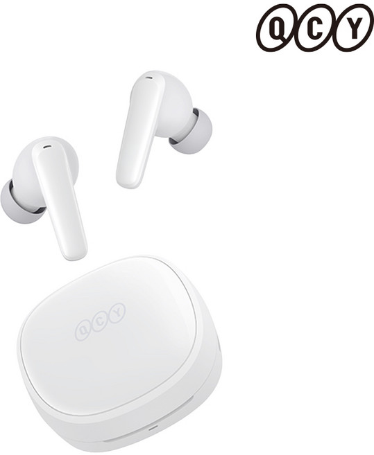 QCY QCY-T13X APP 블루투스 이어폰, 화이트(한국정품/1년AS)