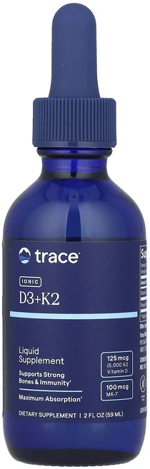 Trace 이온성 D3 + K2 59ml(2fl oz), Trace 이온성 D3  K2 59ml2fl oz, 1개, 59ml - 쿠팡