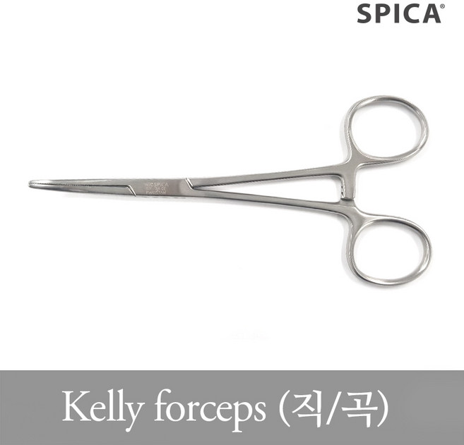 스피카 의료용 켈리 kelly 겸자 집게 핀셋 포셉 헤모스테이트, 1개, S7-48 크라일포셉 15.9cm 곡