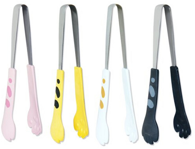 허니잼 주방 고양이 디저트 요리 집게 얼음집게 빵집게 4color, 소-화이트, 1개