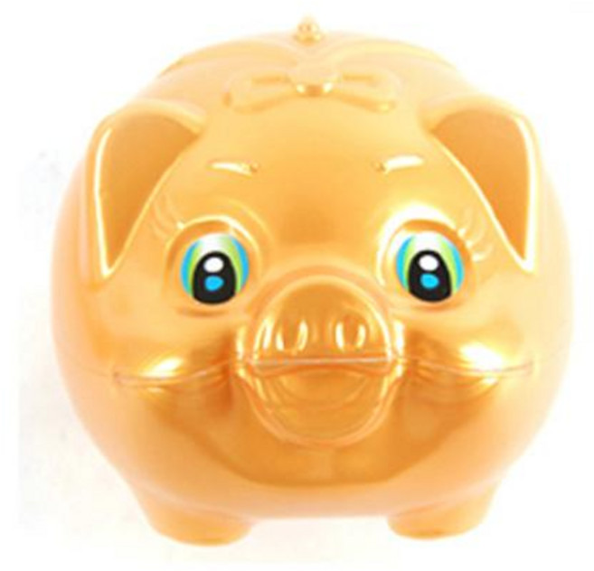 에이엘에스(ALS) 황금 돼지저금통 대 플라스틱 저금통, 1개