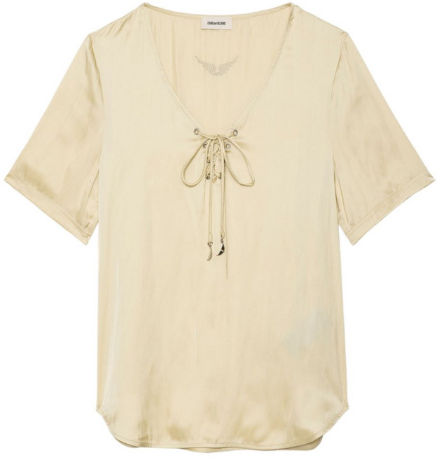 쟈딕앤볼테르 테르조 레이스업 반소매 탑