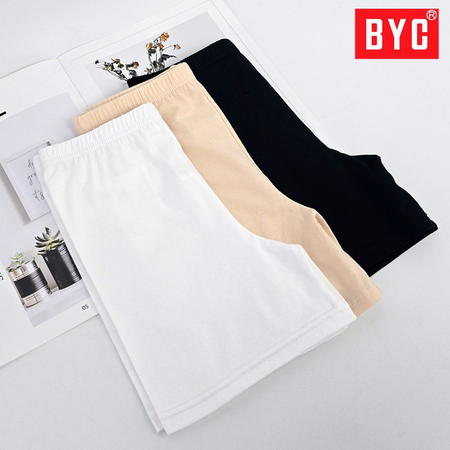 BYC 면스판 3부 속바지 여성 학생 교복치마 속바지 여자쫄바지 숏레깅스