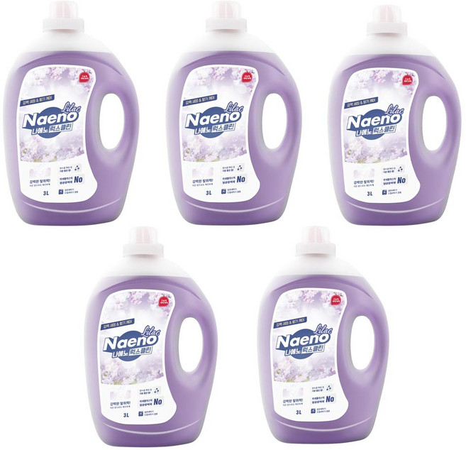 나에노 럭스클린 세탁세제 유연제 3리터 5개, 3L, 라일락향세제