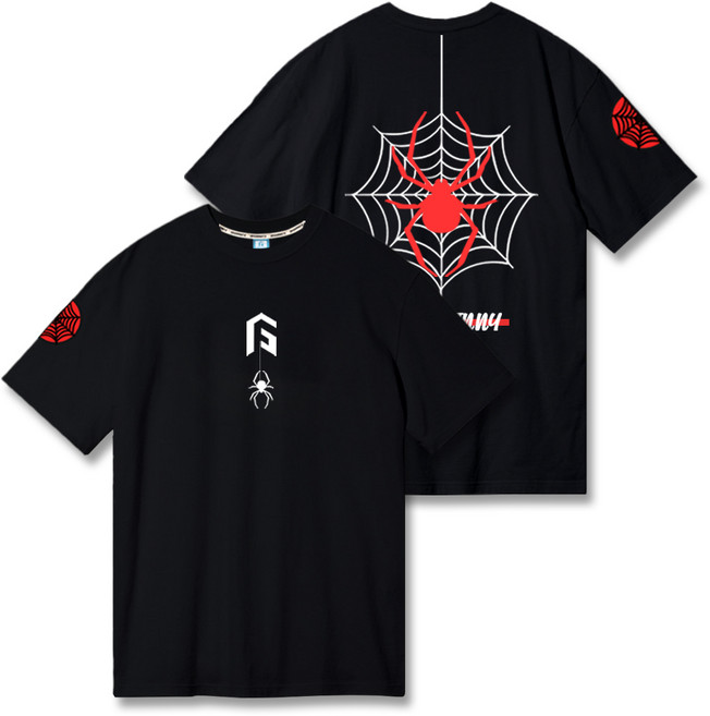 레귤러핏 스파이더 반팔티-미드나잇 블랙