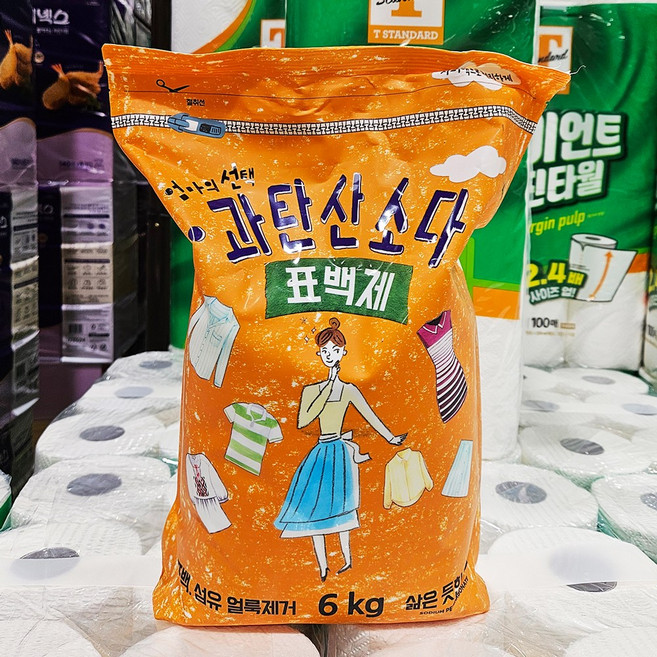 엄마의선택 과탄산소다 6kg 흰옷 흰티 얼룩제거 이염제거 만능얼룩제거제 표백제, 1개