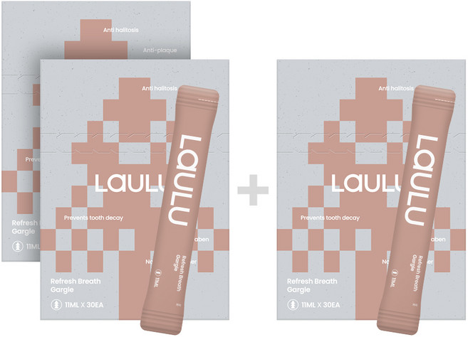 라울루 휴대용 무알콜 구강청결 스틱가글, 90개, 11ml