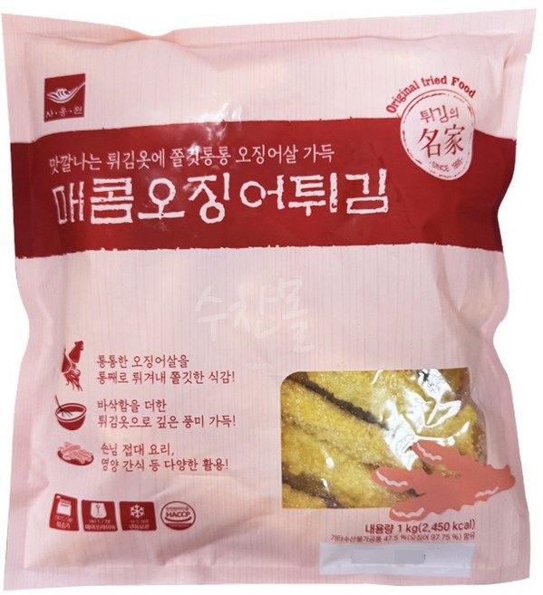 사옹원 매콤오징어튀김 1kg, 5개