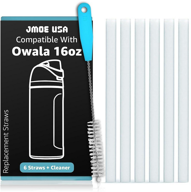 Jmoe USA 473.2ml(16온스) Owala 아동용 Freesip 물병용 빨대 | Owala 아동용 473.2ml(16온스) 병을 위해 설계된 교체용 플라스틱 빨대 |, Jmoe USA 473.2ml(16온스) Owala 아