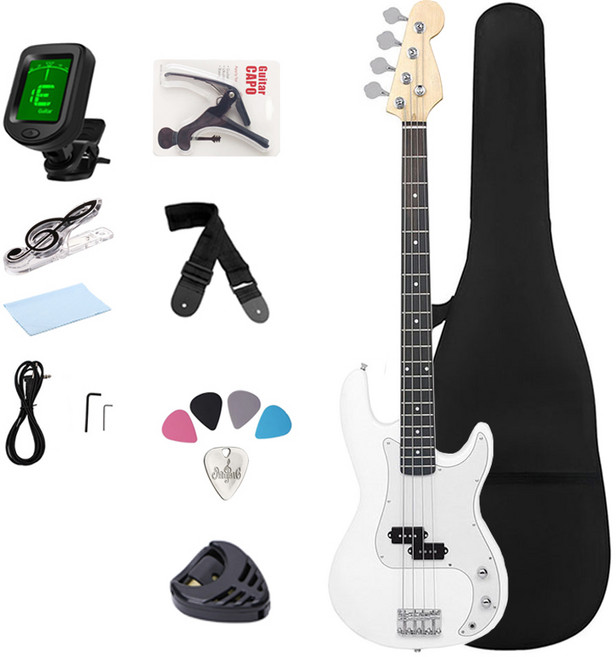 케이투엠 입문용 베이스 기타, 화이트, 1개