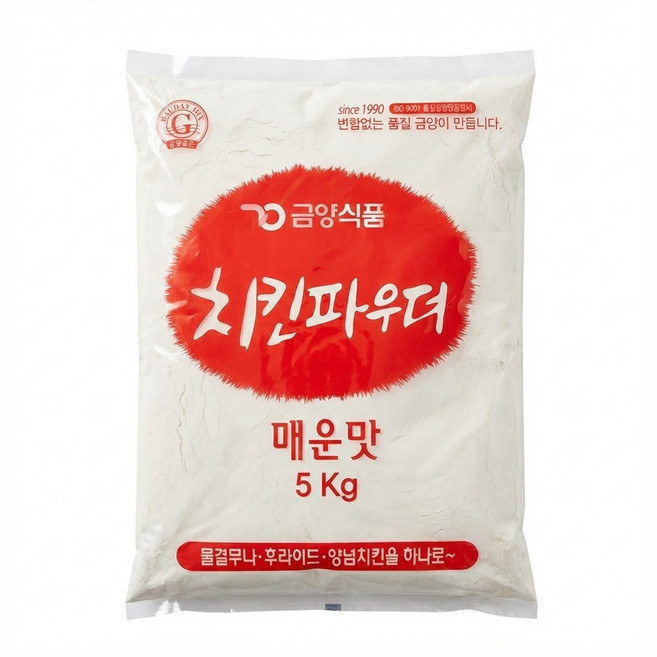 금양식품 치킨파우더 매운맛 5kg 물결무늬 튀김가루 크리스피 치킨가루, 1