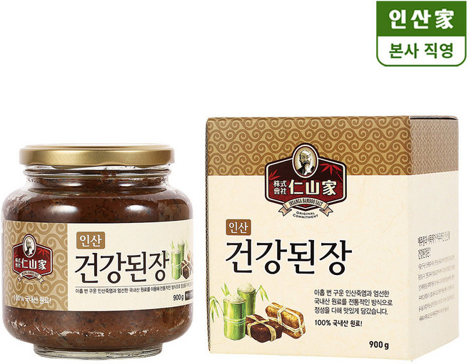 [인산가 본사 직영] 건강 된장 900g, 1개