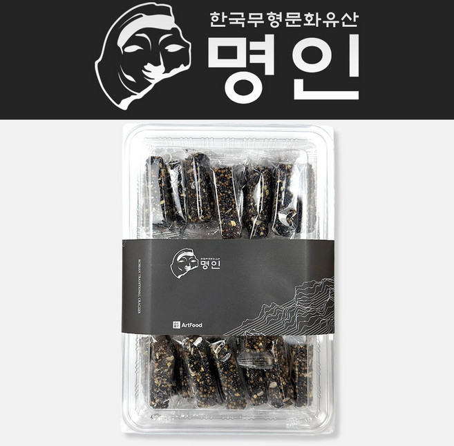 [아트푸드] 명인 수제 검은깨 검정깨 강정 바삭한 한과, 1개, 260g