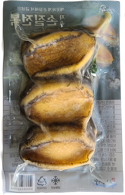 신지어부가 완도 자숙 손질전복 3미(내장포함) 100g 급속냉동(-50도) x 3팩, 3개