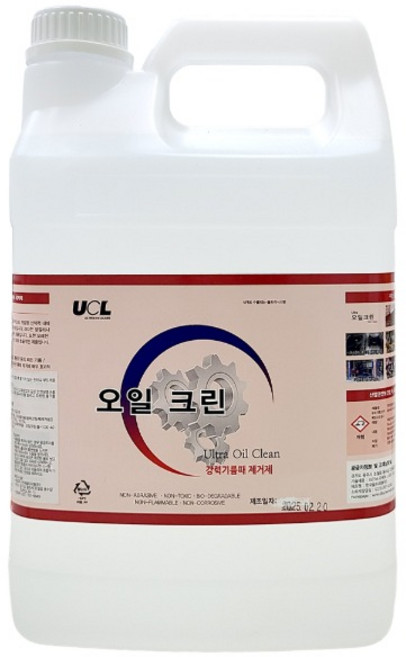 오일크린 강력 기름때제거제 3.75L 산업용 업소용 렌즈 후드 찌든 기름때제거 세제, 1개
