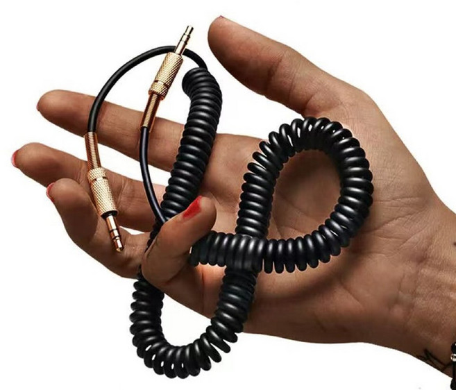 fanyue 마샬 AUX 오디오 케이블 3.5mm 1.6m, 블랙, 1개