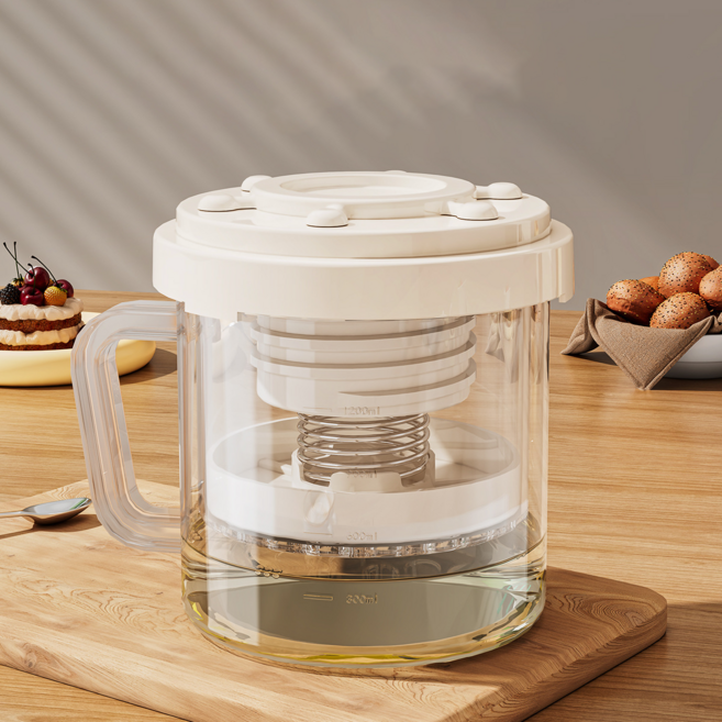 요구르트 메이커 외부 다이얼로 요구르트 농도 자유 조절! 1.2L대용량 유청 분리 홈메이드 요거트 제조기, 1개, 화이트