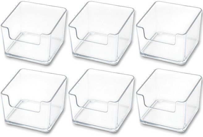 다용도 투명 정리함 수납함, 6개