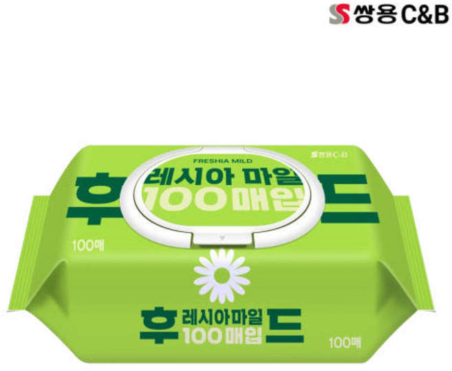 쌍용 후레시아 마일드 물티슈 100매 캡형