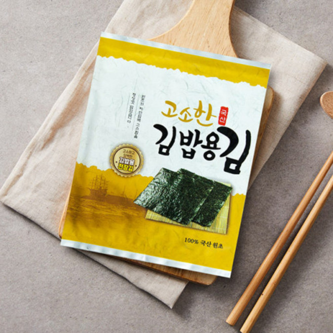 [바다채움]김밥용김100매(10매10봉지), 1개, 27g