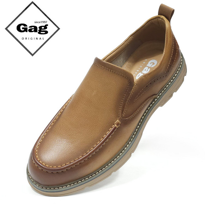 Gag 천연소가죽 남성 로퍼 슬립온 캐주얼화 G707