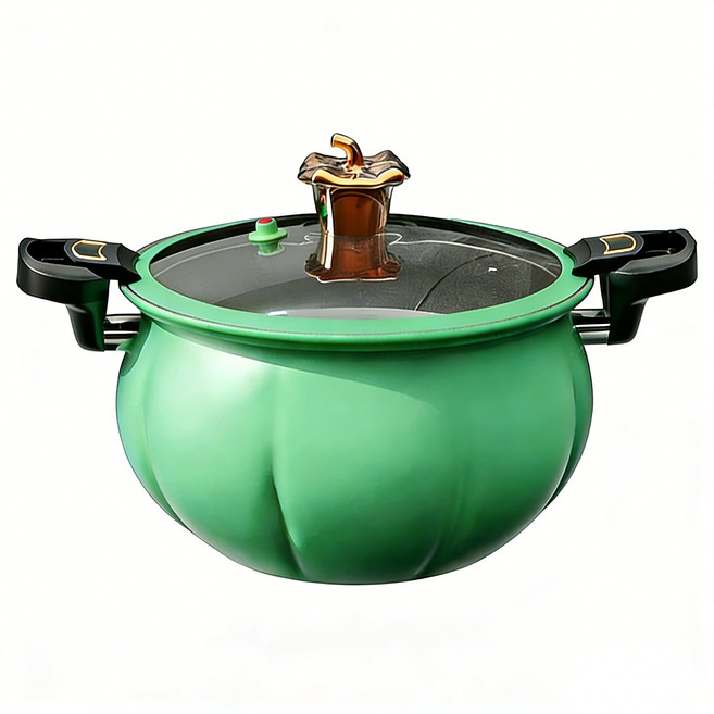 WHH 대용량 저압냄비 양수 압력솥 인덕션 가스렌지 갈비탕 냄비 28cm, 1개, 그린