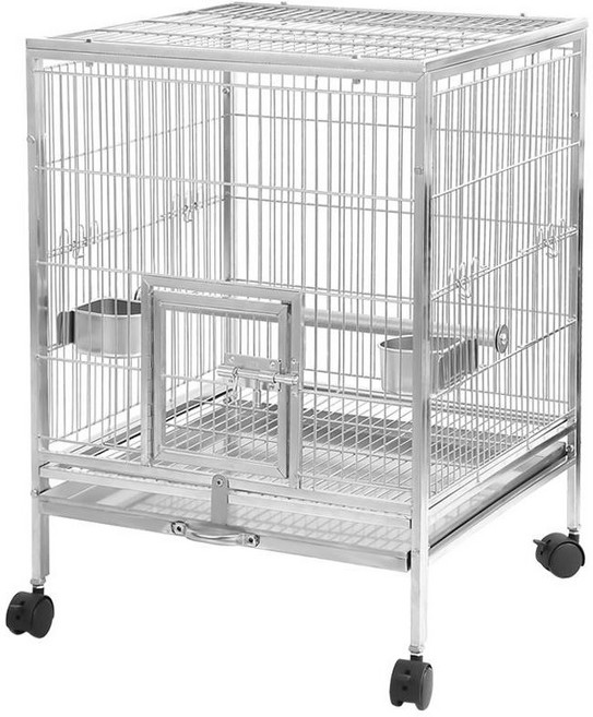 스텐새장 스테인레스 앵무새장 앵무새집 304스텐 스텐 고급 중형, 1개