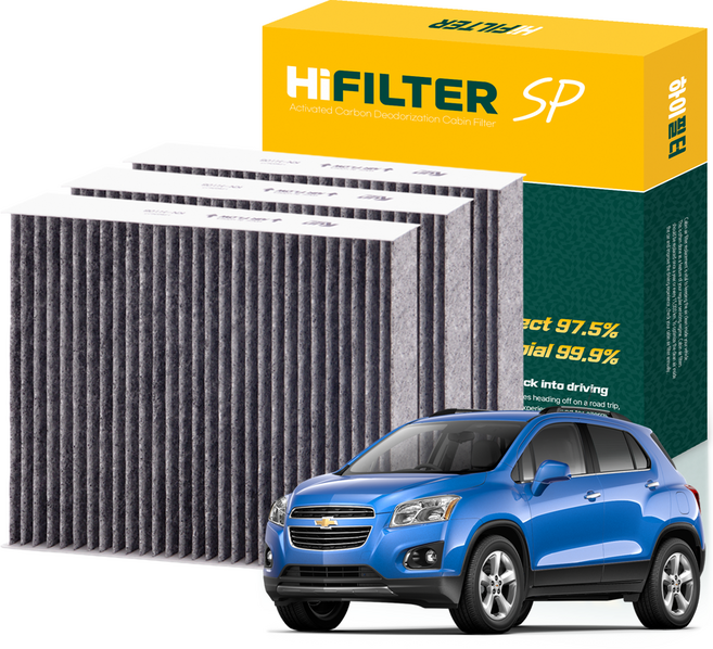 하이필터 쉐보레 트랙스 활성탄 자동차 에어컨필터, 3개, 트랙스 (1세대 U200) HI-H008