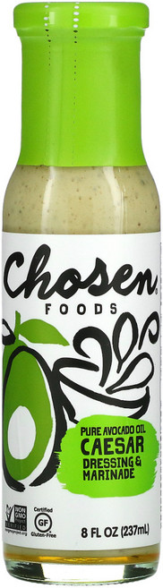Chosen Foods Pure Avocado Oil Dressing & Marinade Caesar 8 fl oz (237 ml) 1팩, 1개, 237ml