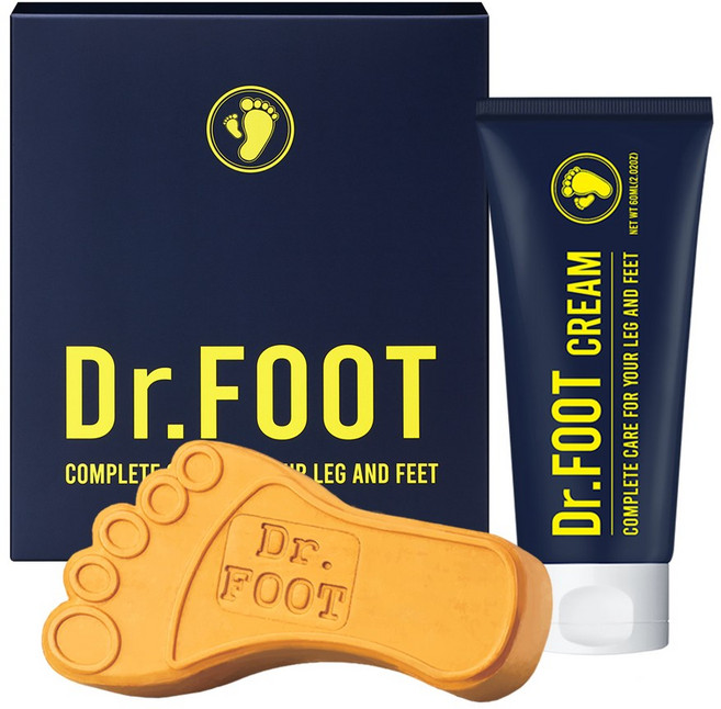 닥터풋 풋케어세트 / 발냄새 무좀 항균 뒤꿈치 발바닥 굳은살 각질 제거 갈라짐 보습 발비누 풋크림 부모님 어르신 추석 명절 선물세트, 1개