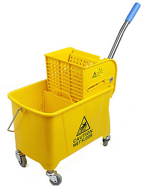 이동식 밀대탈수통 20리터 대걸레청소 짤순이 대걸레 세탁, 옐로우, 1개