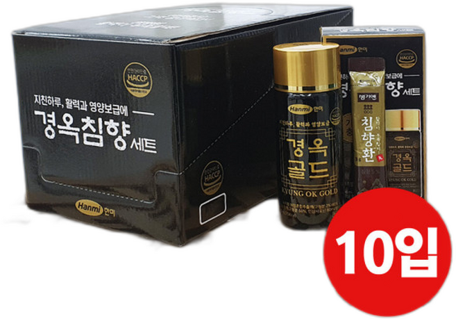한미 생기엔 경옥침향세트 경옥골드 +침향환 () 활력 영양보급 숙취 건강 고급 선물 음료, 1개, 100ml