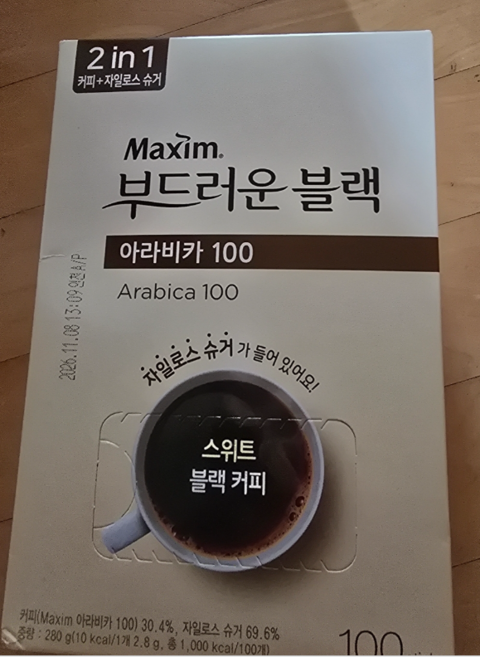 맥심 아라비카100 부드러운 블랙 커피믹스, 2.8g, 100개입, 9개