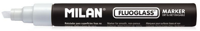 MILAN 玻璃彩繪擦擦筆, 1個, 白色, 白色