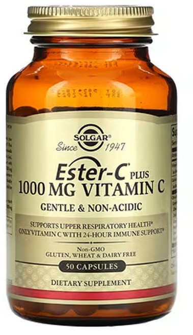 Solgar 에스테르C 플러스 비타민C 1000mg 60정 비건 글루텐프리, 1개