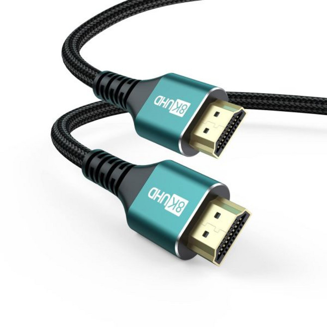 UVOOI사운드바용 8K HDMI ARC/eARC 케이블 6.6FT eARC 2.1 고속 코드 48Gbps 8K60Hz 4K120Hz 돌비 아톰HDCP 2.22.3 3D HDR, 10FT, Green, 1