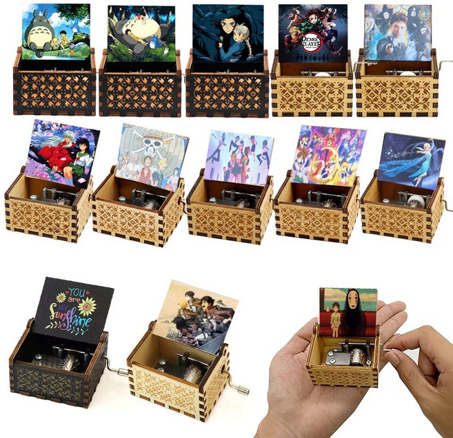 오르골 나무상자 뮤직박스 해리포터 토토로 겨울왕국 생일축하 원목악기 태엽장난감 방과후수업 제주도오르골 음악수업, 골든