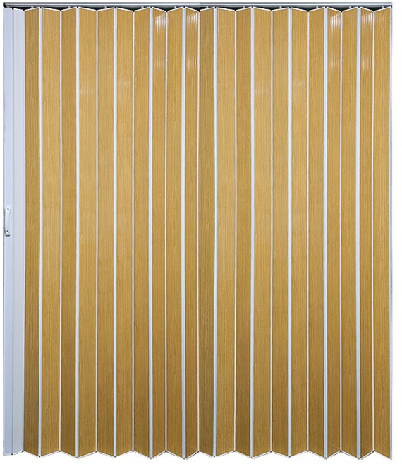 이케이몰 자바라 문 커튼 접이식 슬라이딩 홀딩 도어 더블 골든오크 사이즈 및 기재