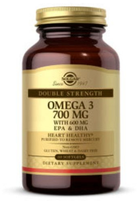 [정품 미국 배송] 솔가 오메가 3 700mg EPA & DHA 60정 (소프트젤) Solgar Omega 3 700mg 60sgels, 1개