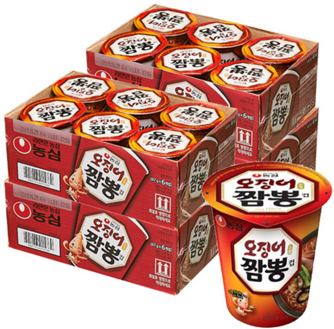 농심 오징어짬뽕컵 67gx12개+12개(총24개), 24개