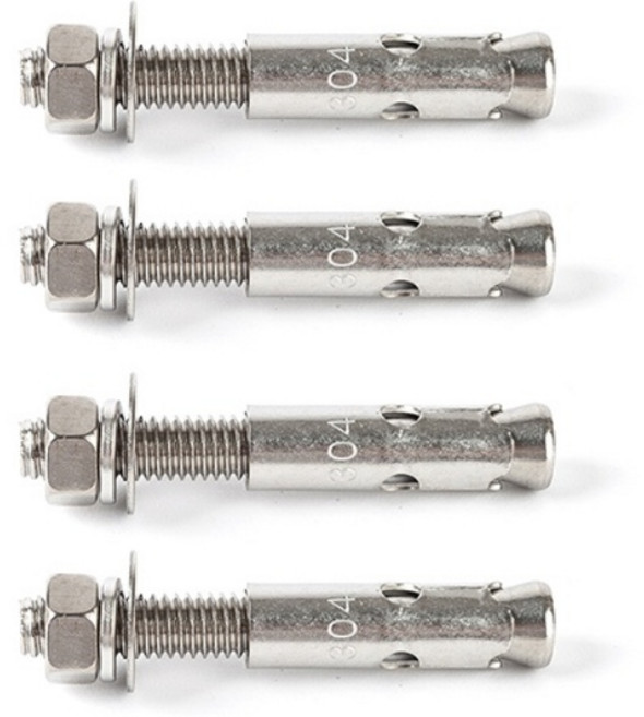 세트앙카 스텐 1/2 100mm 4개세트 / 고강도 304스텐 앙카볼트 셋트앙카 피스 펀치 연부 콘크리트 철물용품 칼블럭, 1세트