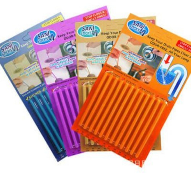 배수구 청소 도우미 SANI STICKS 4개 세트 (48개월분)